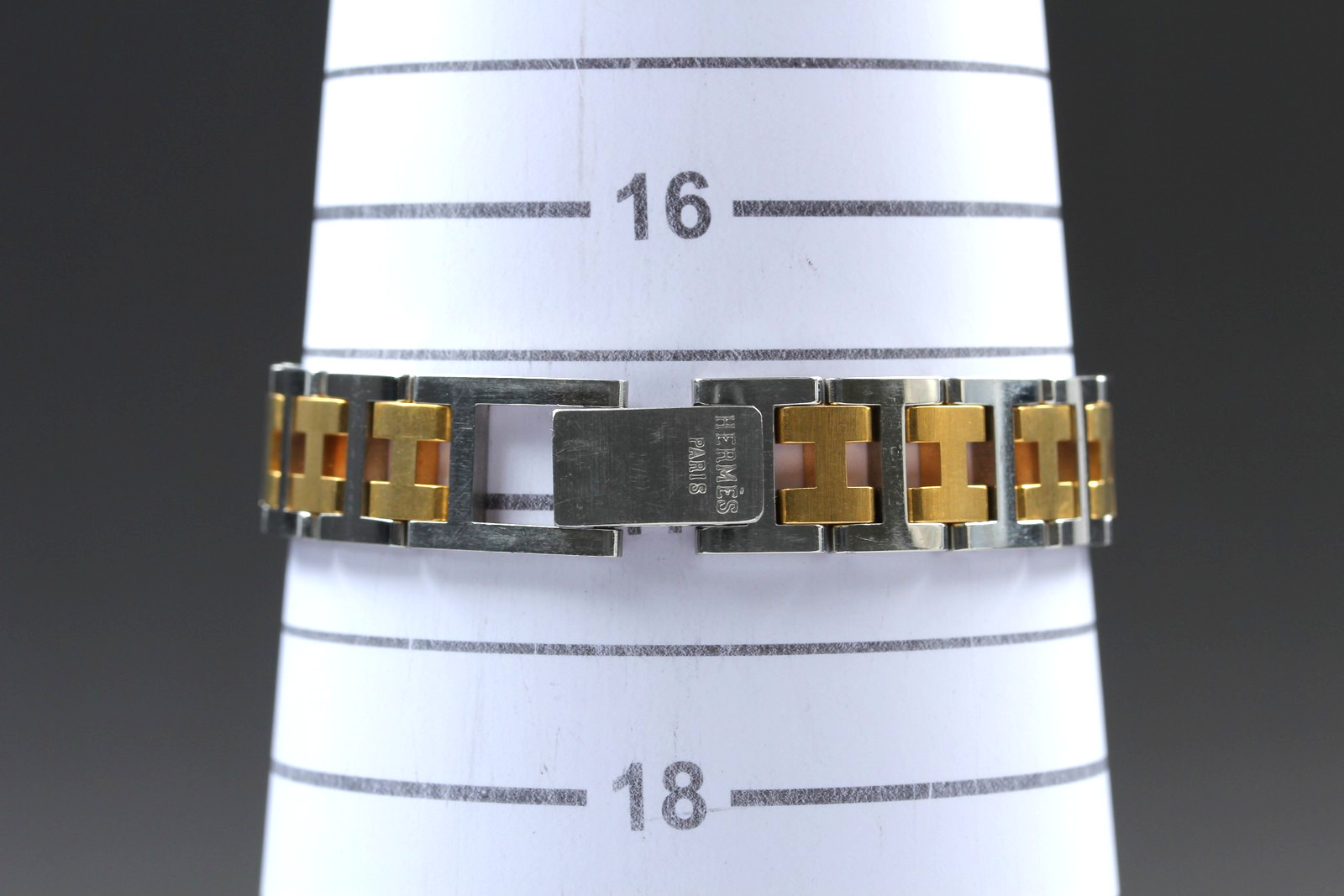 Full Set [Near MINT] Vintage HERMES Rally 20mm Gold White Quartz Women’s Watch