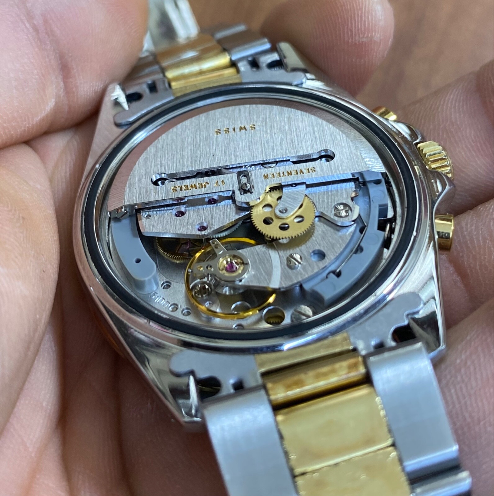 vintage EXALT watch Chronograph Lemania 5100 Automatic Date Demi PLS READ