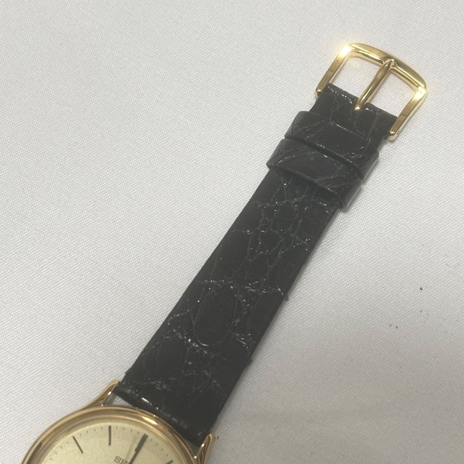 SEIKO SPIRIT 5E31-6040 Ivory Black Quartz Watch Battery Dead