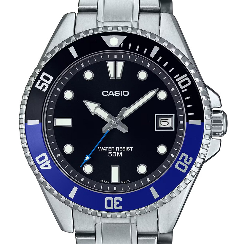 Casio MDV10D-1A2 Unisex Dive Inspired 38 mm Stainless Steel Sports Watch