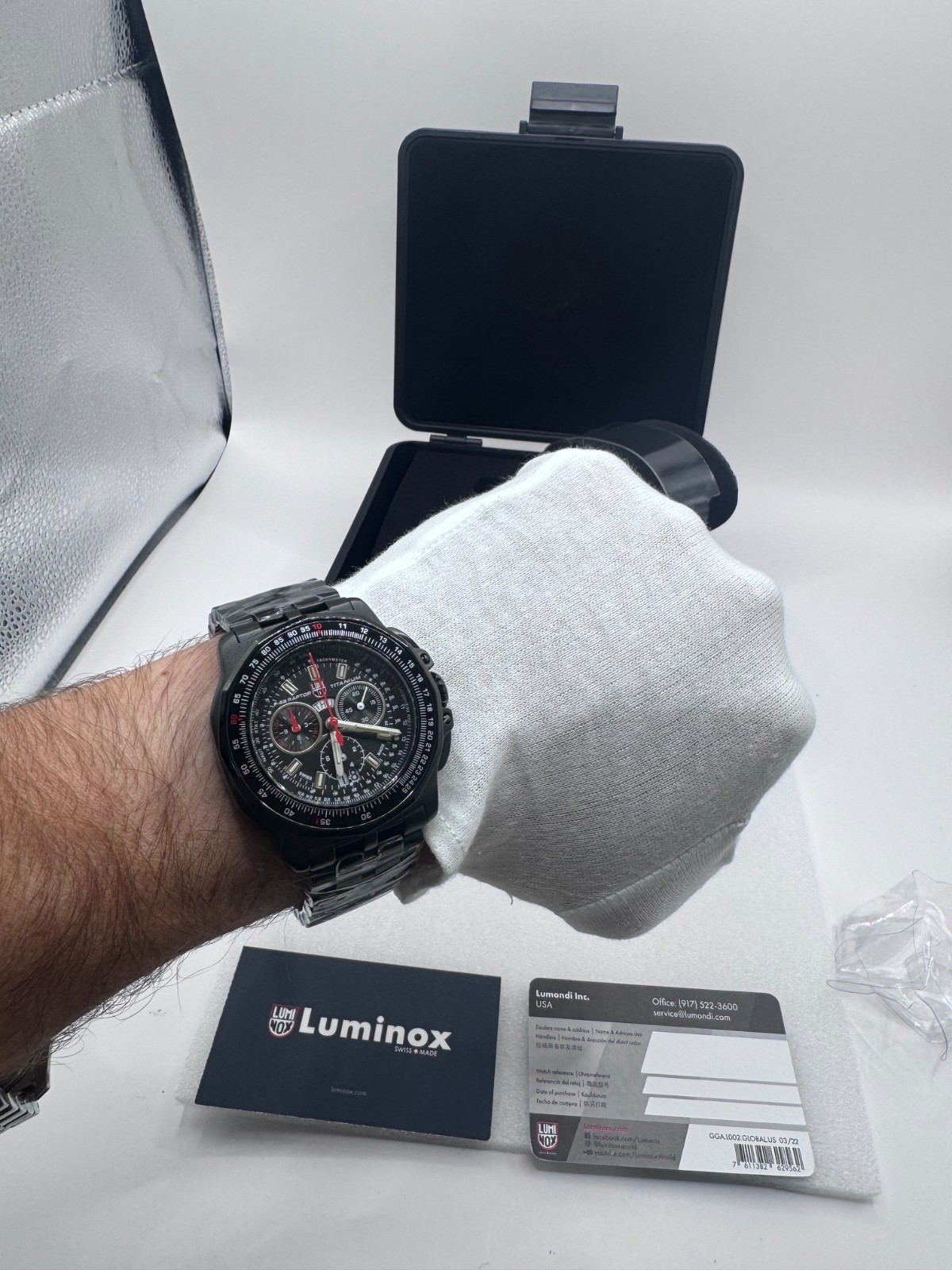 NEW Luminox F-22 Raptor Black Titanium Men’s Quartz Watch XA.9272