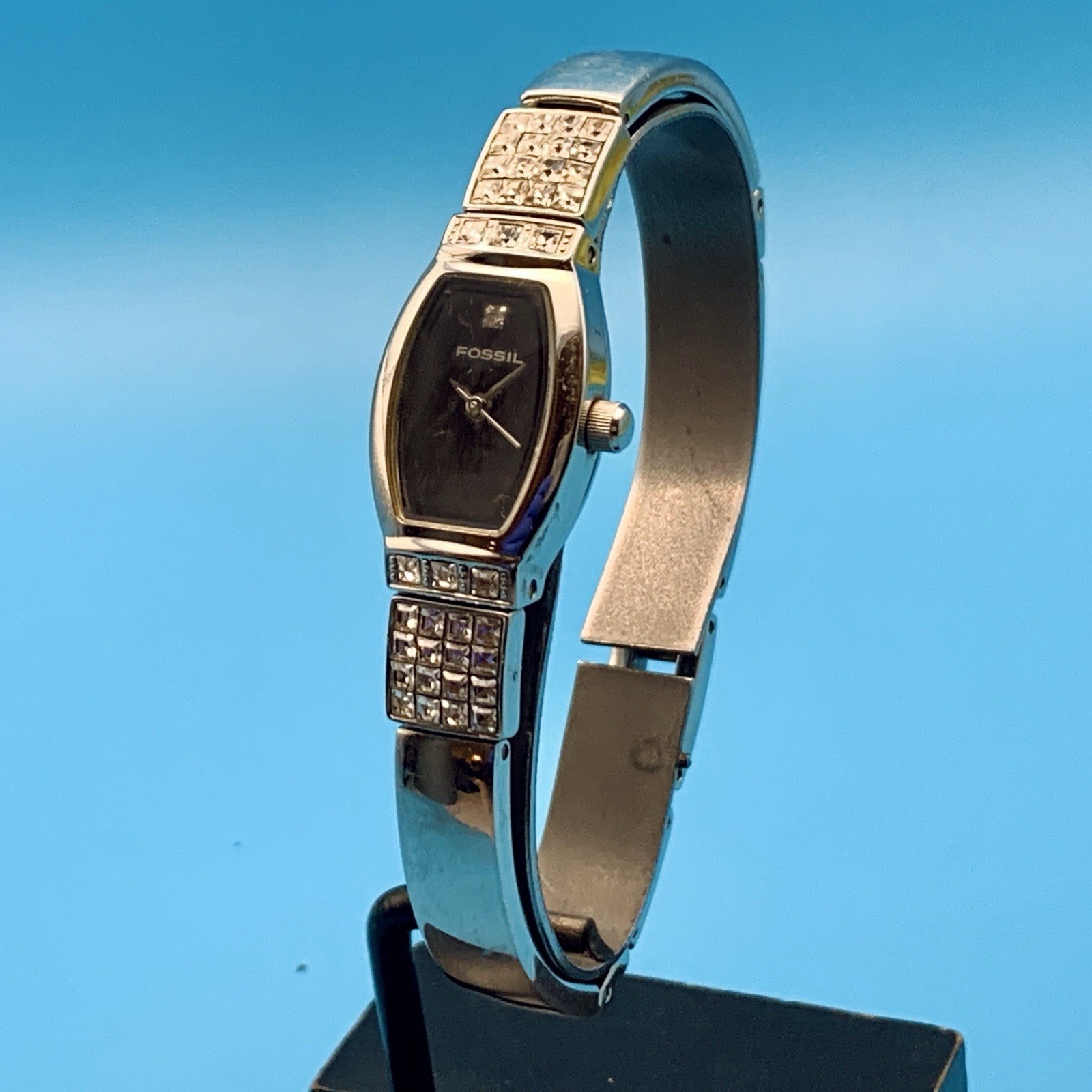 FOSSIL F2 ES-1284 Women’s Vintage Wristwatch Crystals St Steel Works New Battery