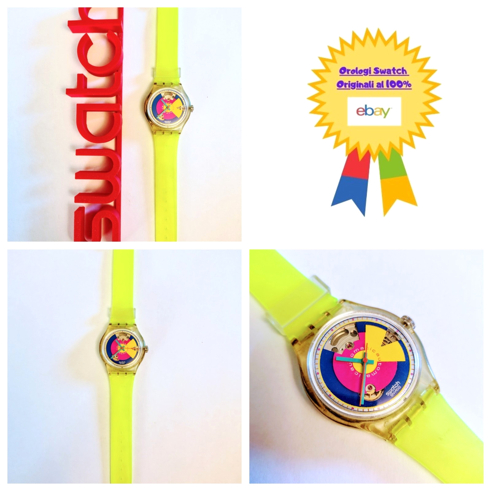 Swatch Automatic Happy Wheels SAK109 1993 Wrist Watch Used