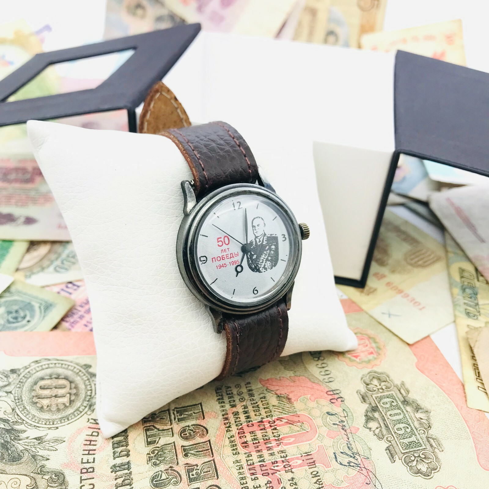 🎖 Rare Raketa 50 years WW2 Commander Zhukov 🎖 Wristwatch USSR Soviet Watch 🛠