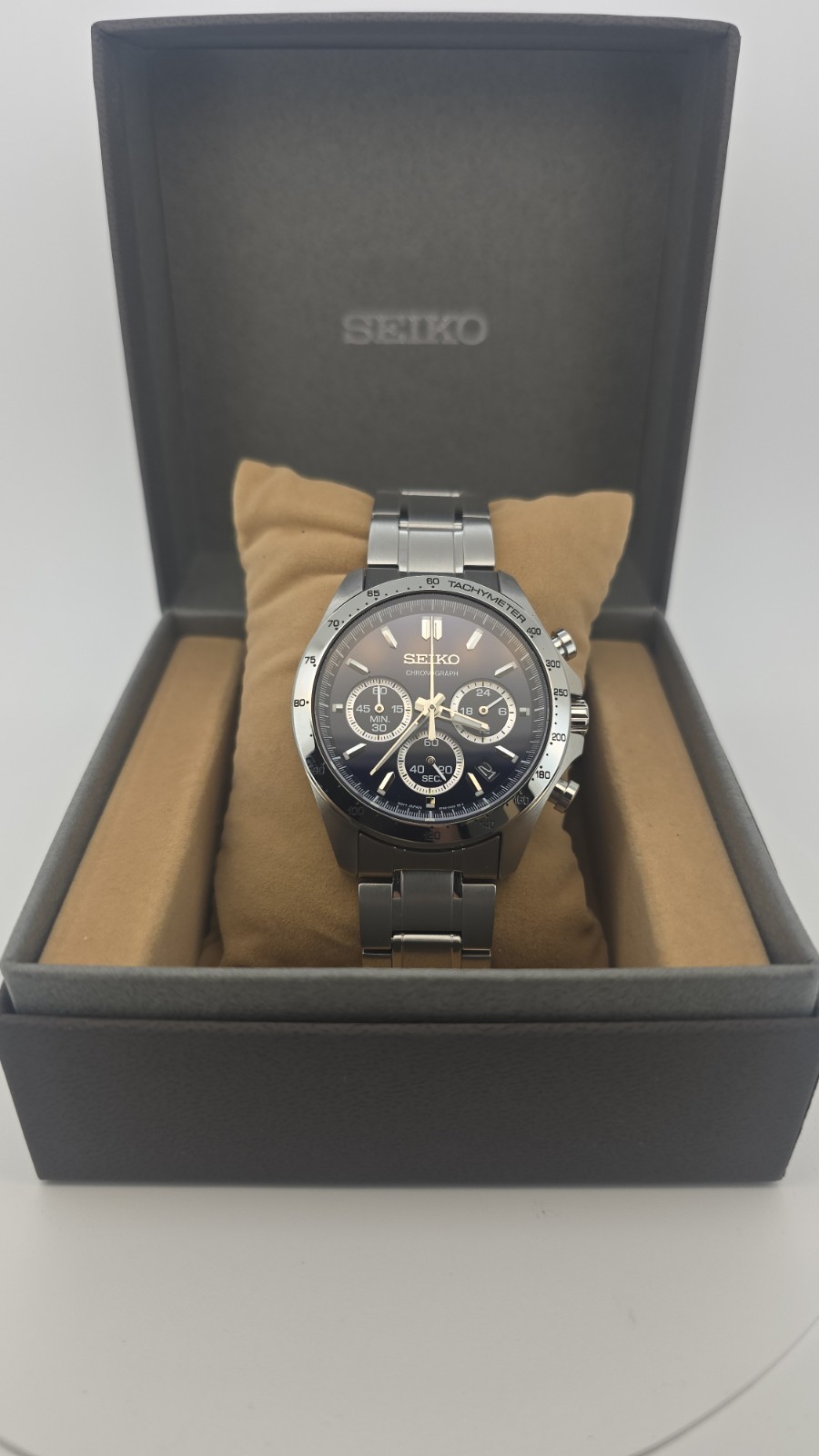 JDM Seiko Men’s Spirit Navy Blue Watch SBTR011 Stainless Steel