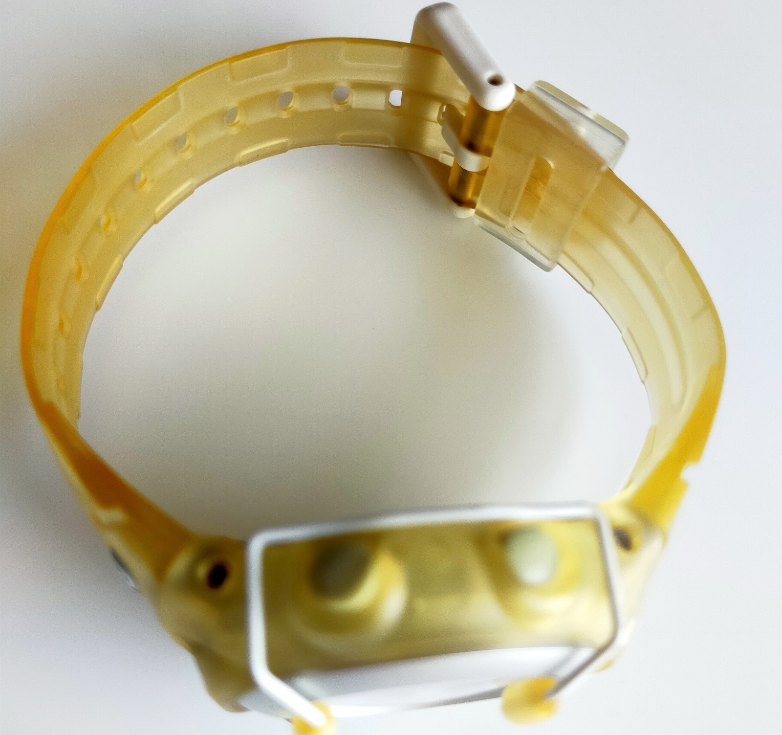 Vintage Casio Baby-G BG-380 Shock Resistant Yellow Transparent Watch New Battery