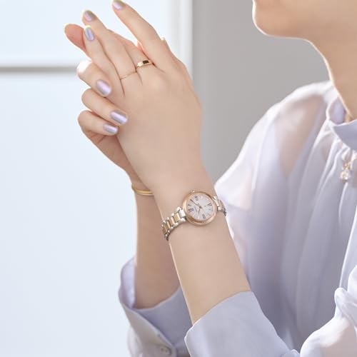 SEIKO LUKIA SSQW082 Quartz Analog Women Pink-Dial Pink|Gold|Silver-Band Wristwat