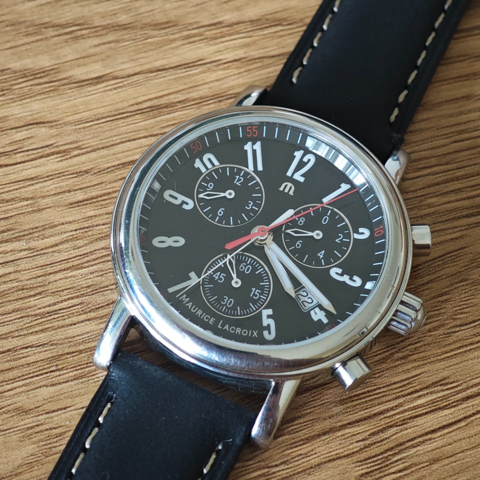 Maurice Lacroix Chronograph Ref. LC1038 Swiss Made Rare Men’s Watch