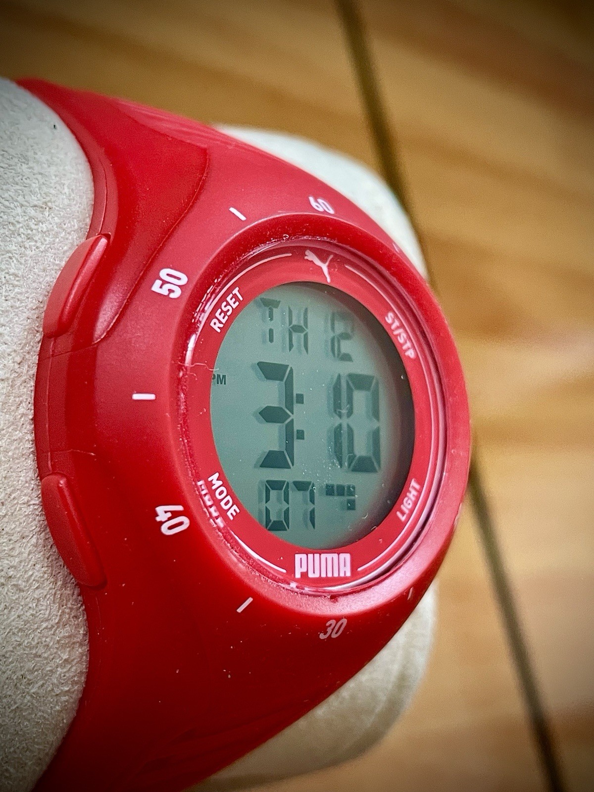 PUMA Women’s Watch P6023- Puma 3 LCD, Red Tone Polycarbonate – New!