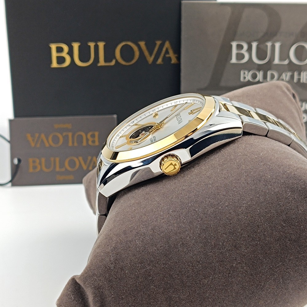 Men’s Bulova Surveyor 98A284 Silver-Gold Dial Two-Tone Stainless Automatic Watch