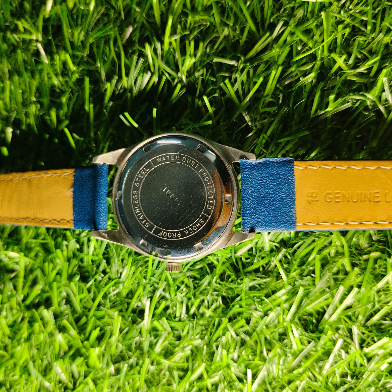 Vintage HMT Janata Mechanical Hand-Winding Watch – Blue Dial Devanagari Numeral