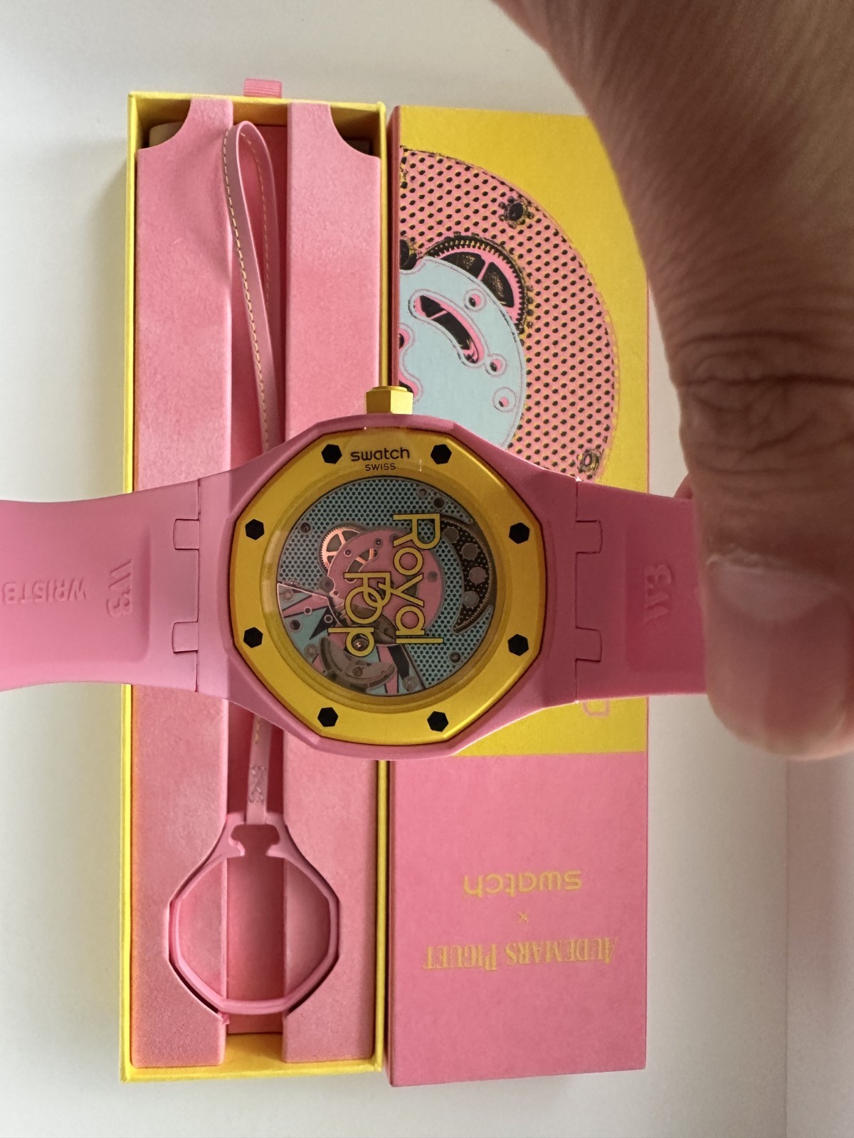 AP x Swatch Royal Pop OTG ROZ With WB STRAP Brand New with RECEIPT READY TO WEAR