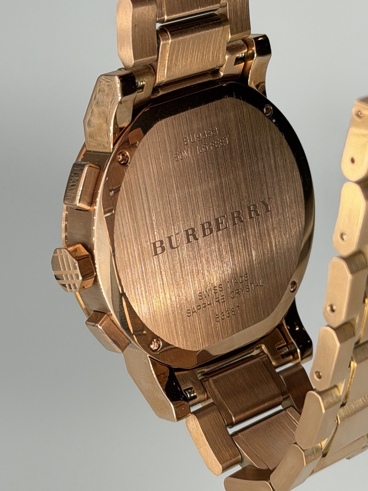 BURBERRY The City BU9353 Classic Chronograph 42mm Rose Gold Unisex Wristwatch