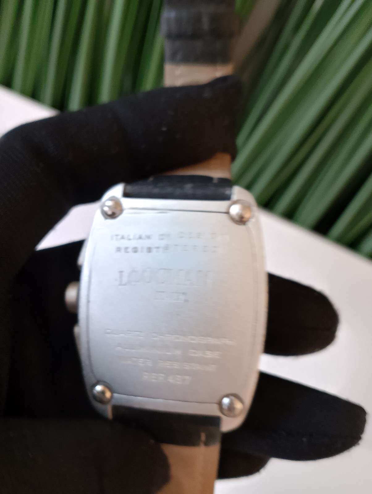 LOCMAN SPORT SILVER-GRAY CHRONOGRAPH WATCH Model 487 New Battery Installed!