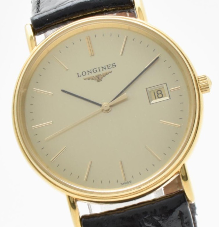 【NEAR MINT】 Longines Grand Classic L4.720.2 33mm Gold Dial Date Quartz Japan
