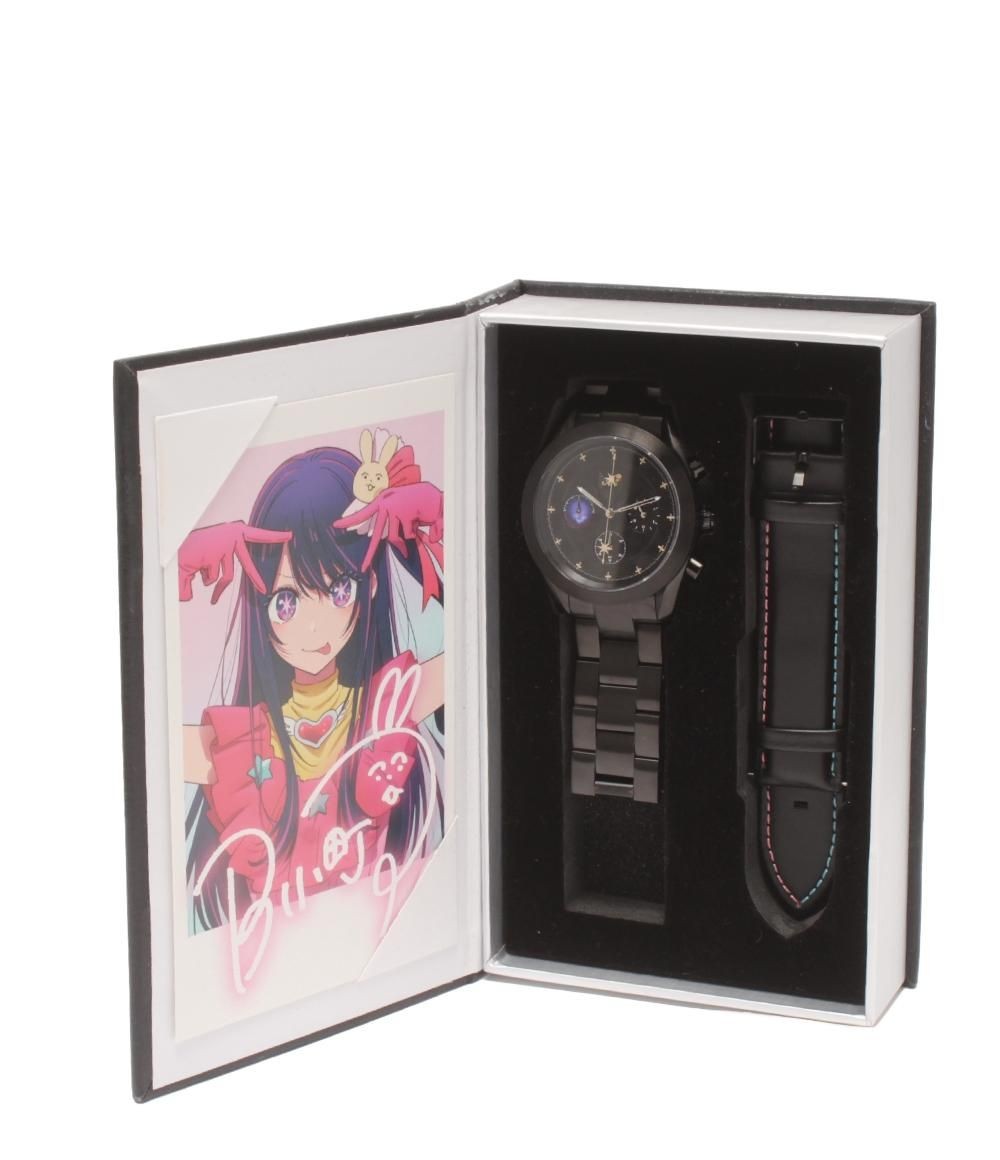 Excellent condition wristwatch Oshi no Ko Ai quartz black for ladies and men