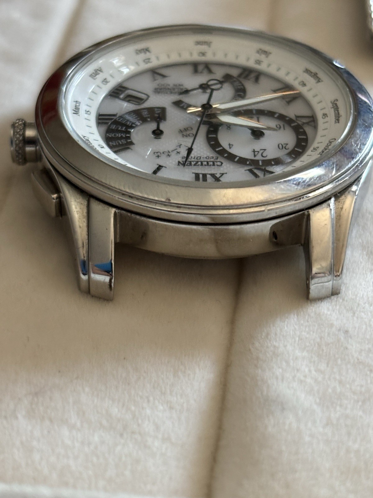 Citizen Eco-Drive Calibre 8700 Perpetual Calendar WR100 Roman Dial SS 42mm