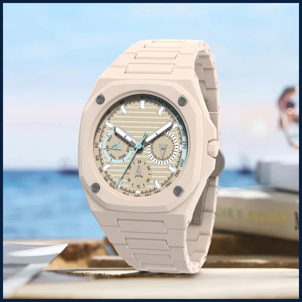 2026 long-lasting fashion brand lightweight granular polycarbonate strap, round