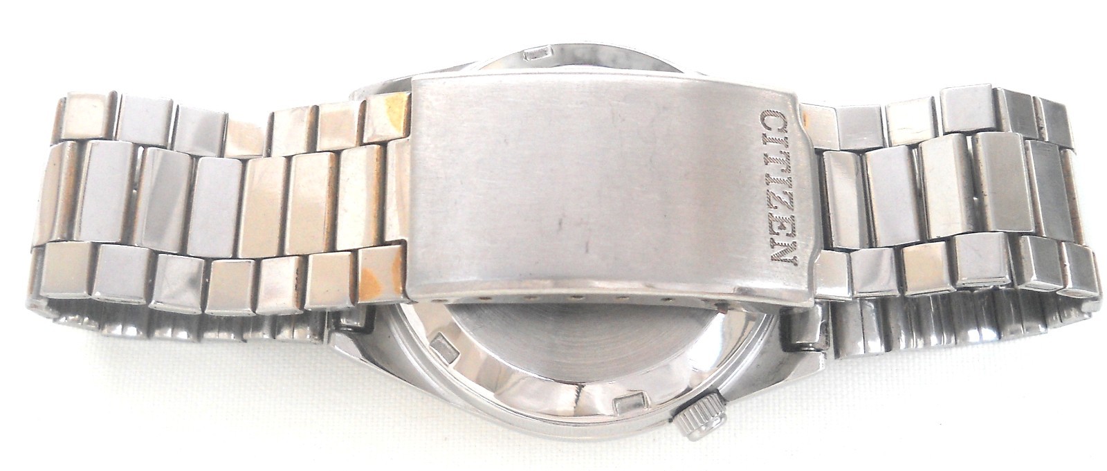 Vintage Citizen Automatic Watch Unisex Black Striped Diamond Dial Pristine Japan