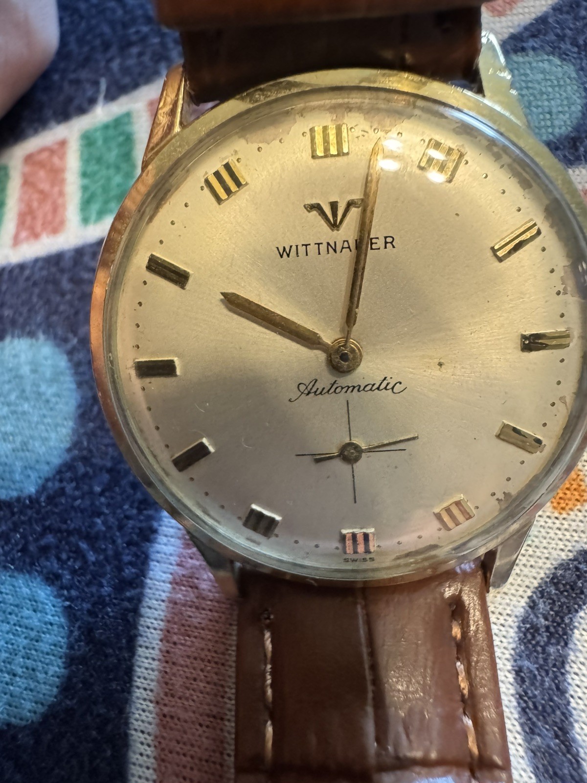 wittnauer mens watch vintage automatic 10K RGP nice !