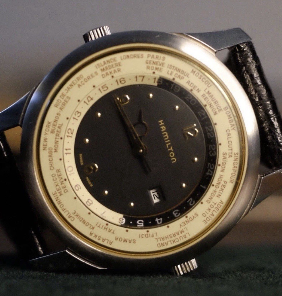 Rare Vintage Hamilton World Time “Power” 8984 – Dual Crown – Quartz – Swiss Made