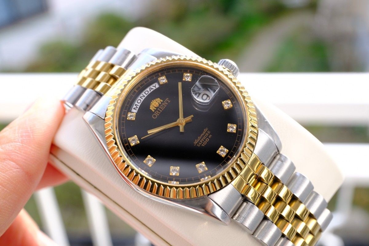 Orient President Day Date SEV0J002BY Rare Automatic Watch