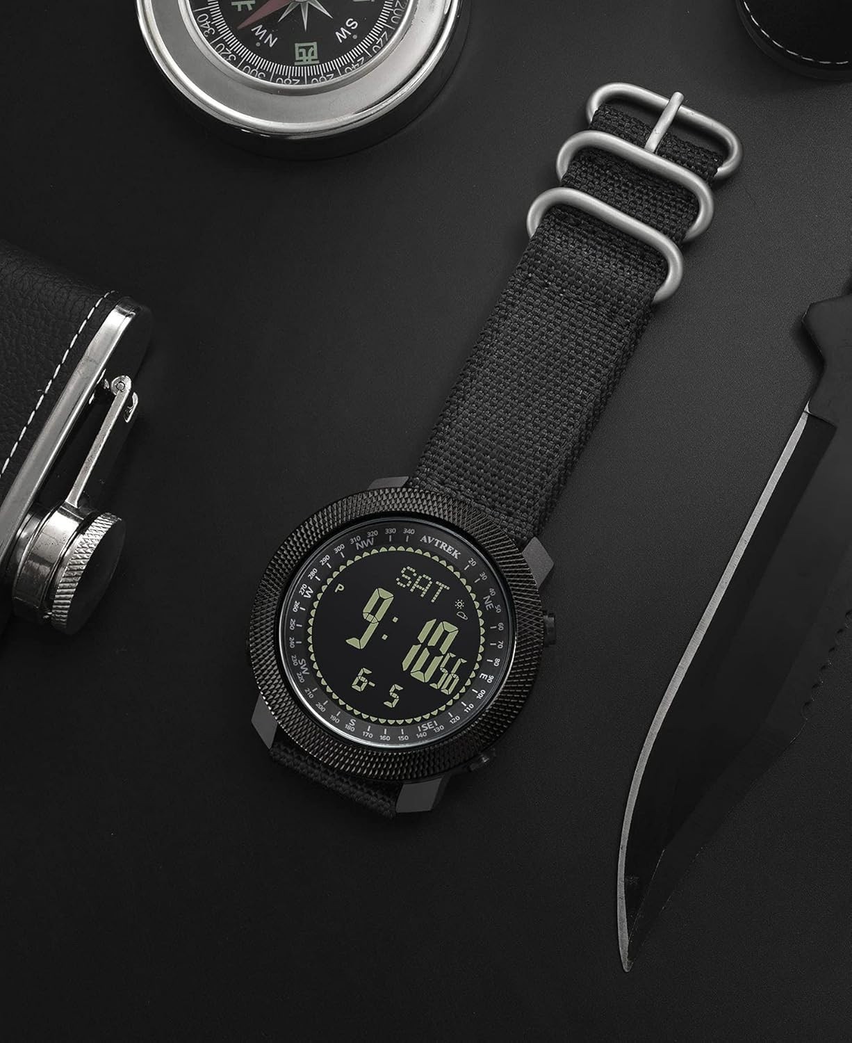 50M Waterproof Military Tactical Watch- Digital with Altimeter/Compass Features`