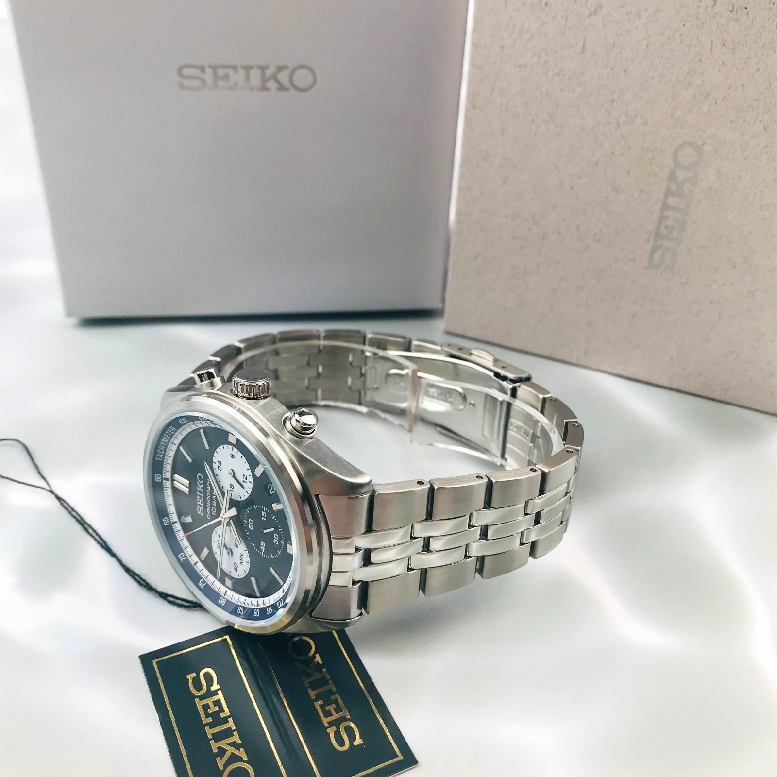 Seiko Essentials SSB427 Motorsports Chrono Quartz Blue Dial Men’s Watch 41.5 mm