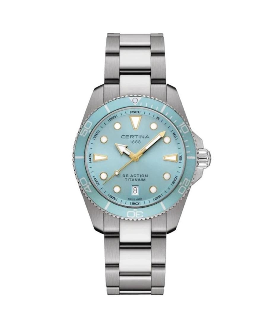 CERTINA Men Analog Quartz Casual Watch Classic Dress Blue Dial Waterproof Round