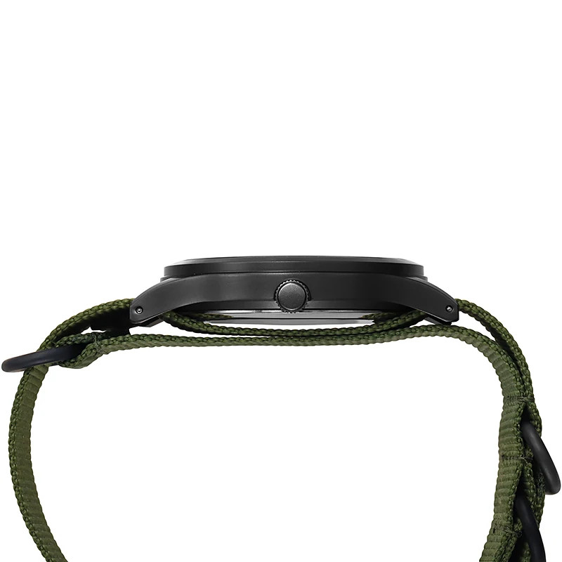 TPW Field Watch Quartz Movement Easy Read Dial 24 Hour Display Fabric Strap