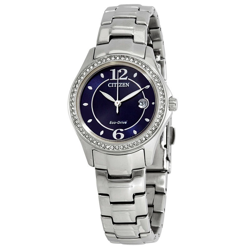 Citizen Silhouette Crystal Eco-Drive Stainless Steel Watch – FE1140-86L NEW