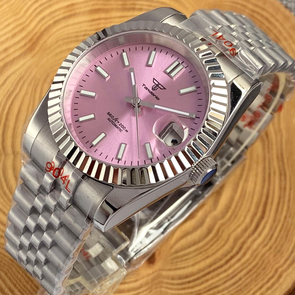 Tandorio 36mm/39mm Fluted Bezel Japan NH35A Sapphire Glass Auto Men Watch Date