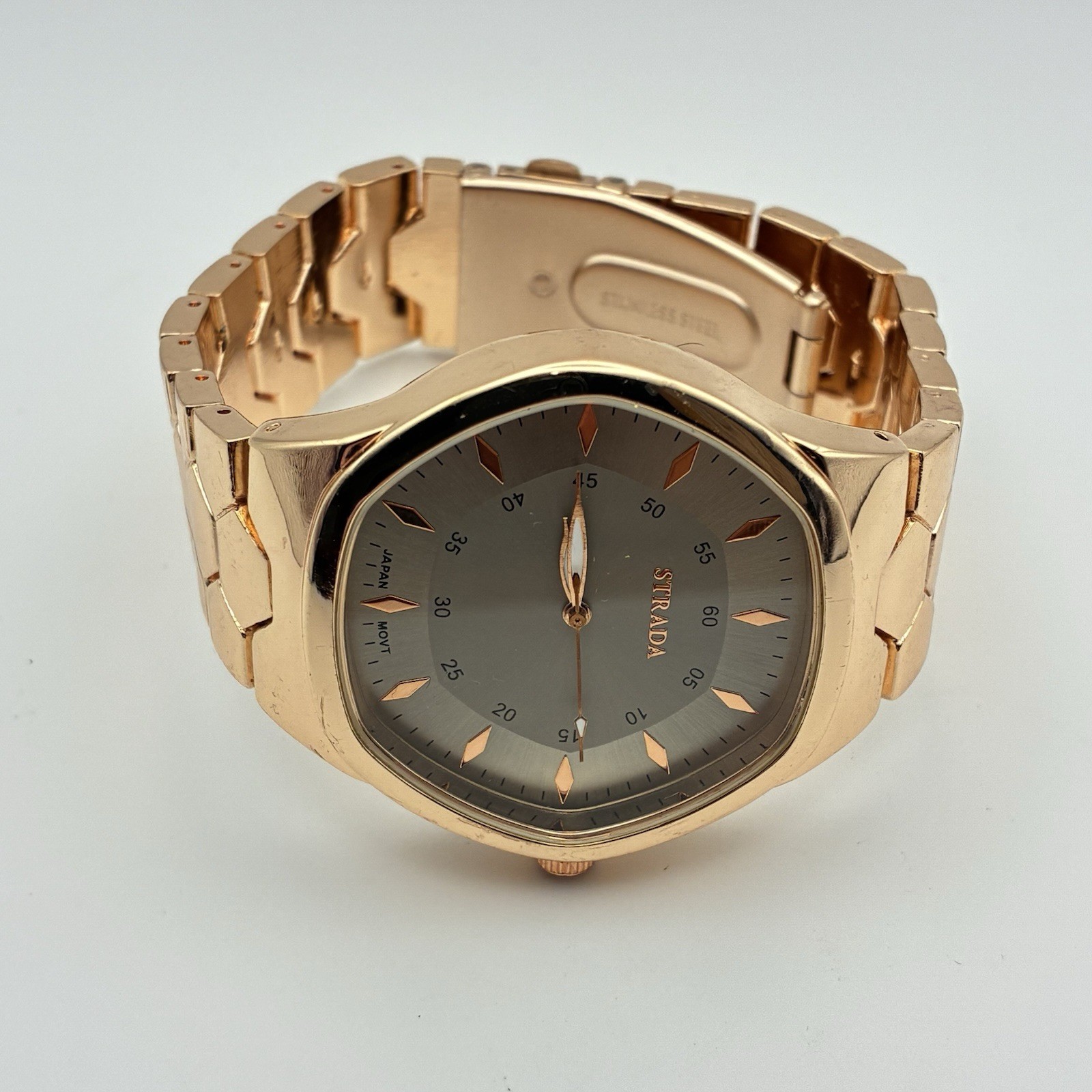 STRADA Men’s Watch Quartz Bronze Copper Water Resistant Stainless Steel
