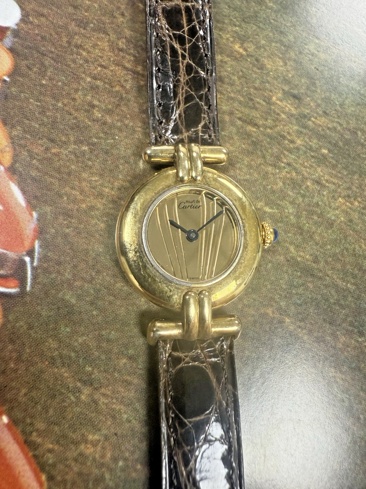 Ladies Cartier Must De Cartier Vermeil Gold Sterling Silver Watch Ref: 590002