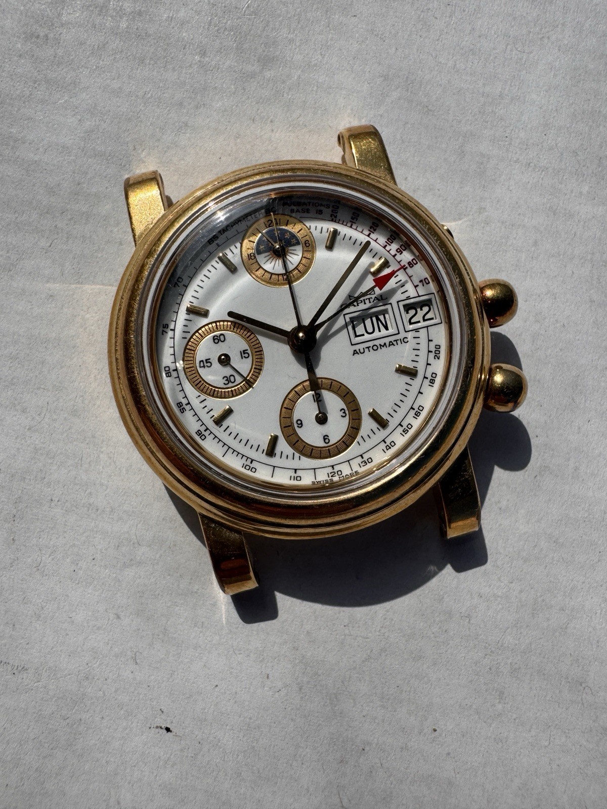Lemania 5100 Rare Movement Automatic Chronograph Good Working For Parts