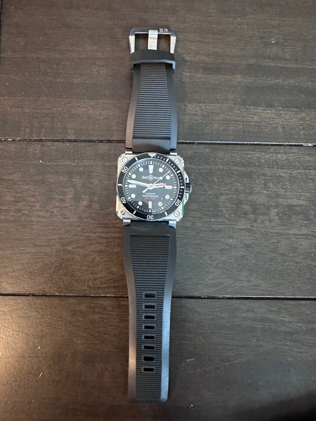 Bell & Ross BR 03-92 42mm Black/Silver Stainless Steel Case Black Rubber…