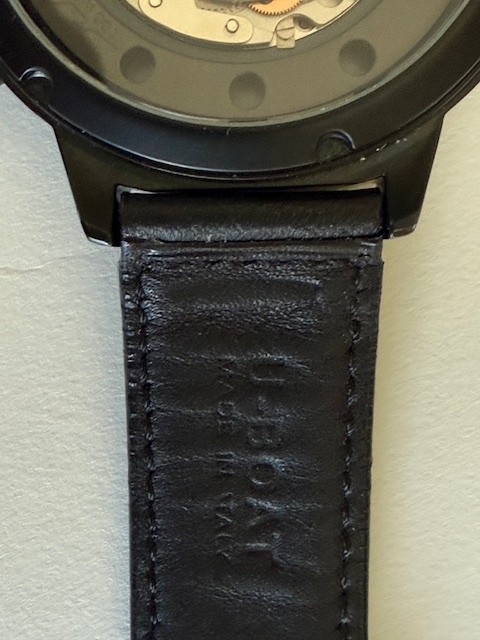 U-BOAT Flight Deck 100m Black Automatic Dial Leather Strap – U7750