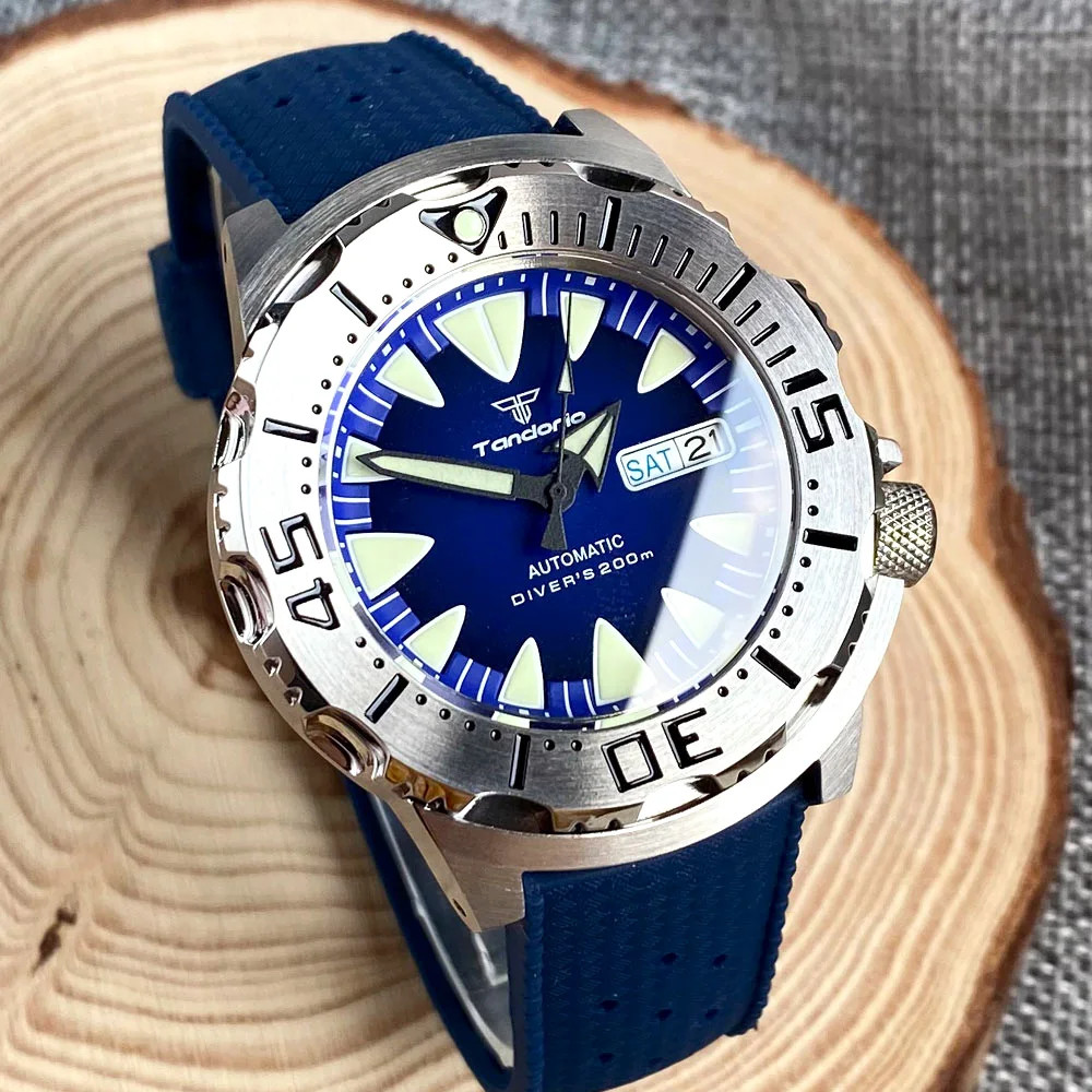 42mm Tandorio Monster NH36A Automatic Diving Men’s Watches Sapphire Glass 20ATM