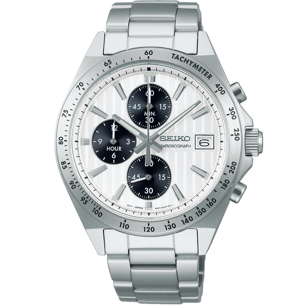 SEIKO SELECTION SBTR039 Stainless Steel Chronograph Quartz Watch 41mm Men’s