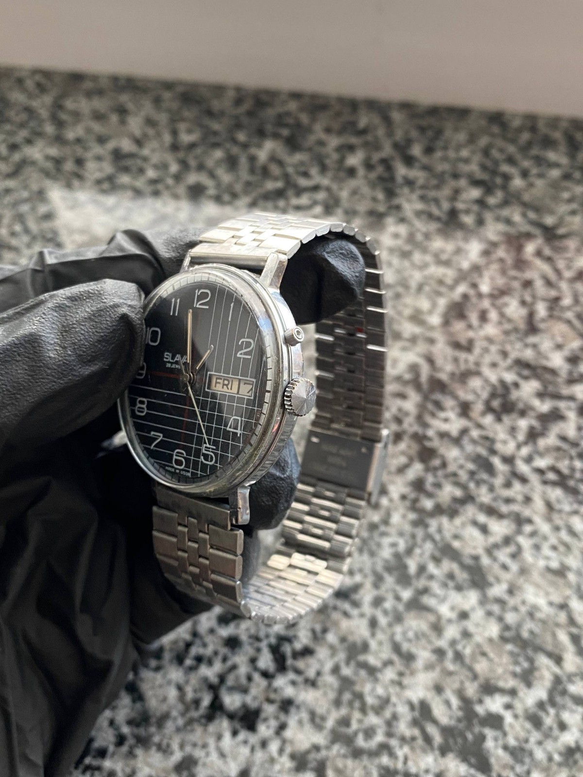 Vintage Slava Watch Soviet mechanical Original Wristwach 26 jewels Rare