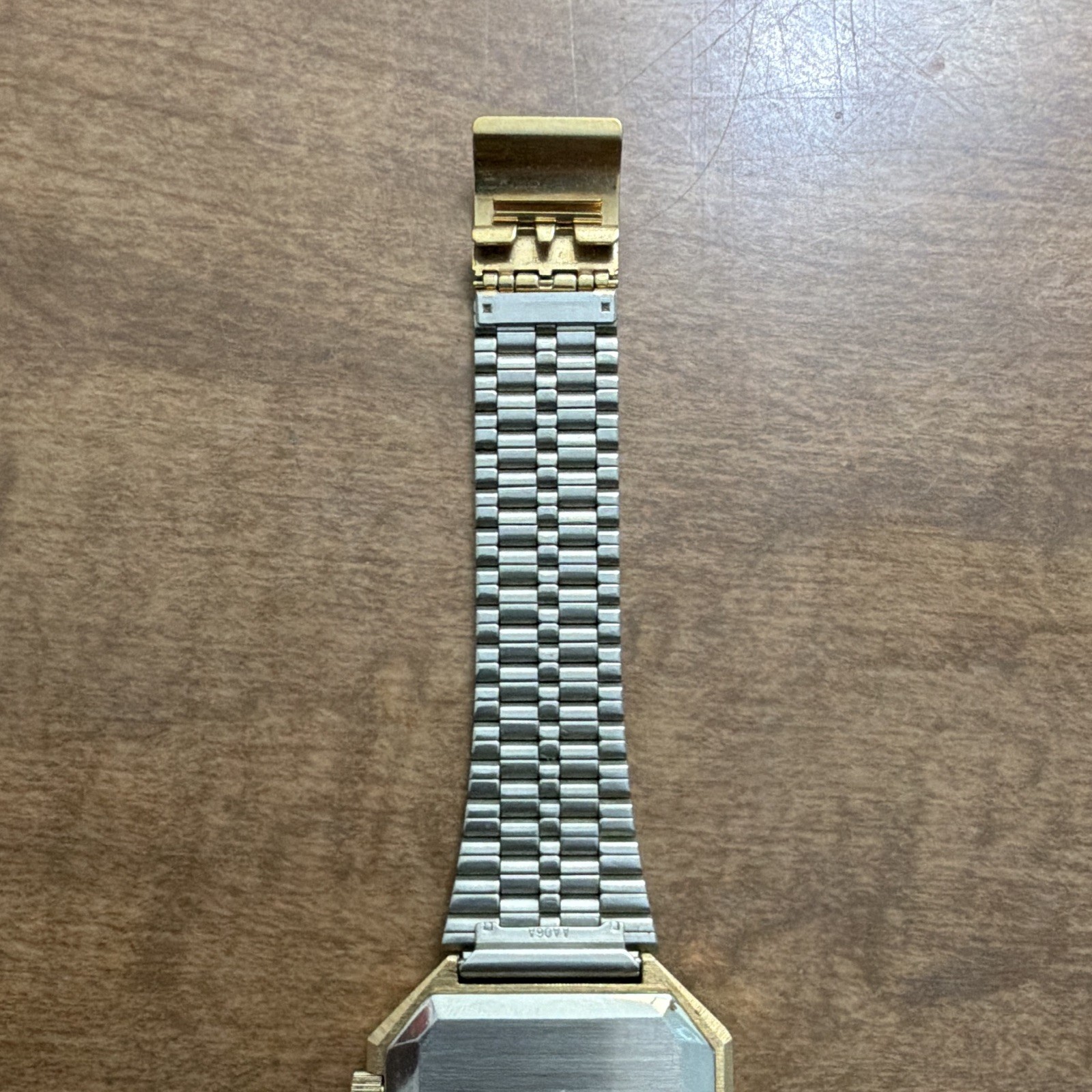 Seiko 11-8060 Quartz Blue Dial Octagon Case Two-Tone Bracelet 30mm Watch