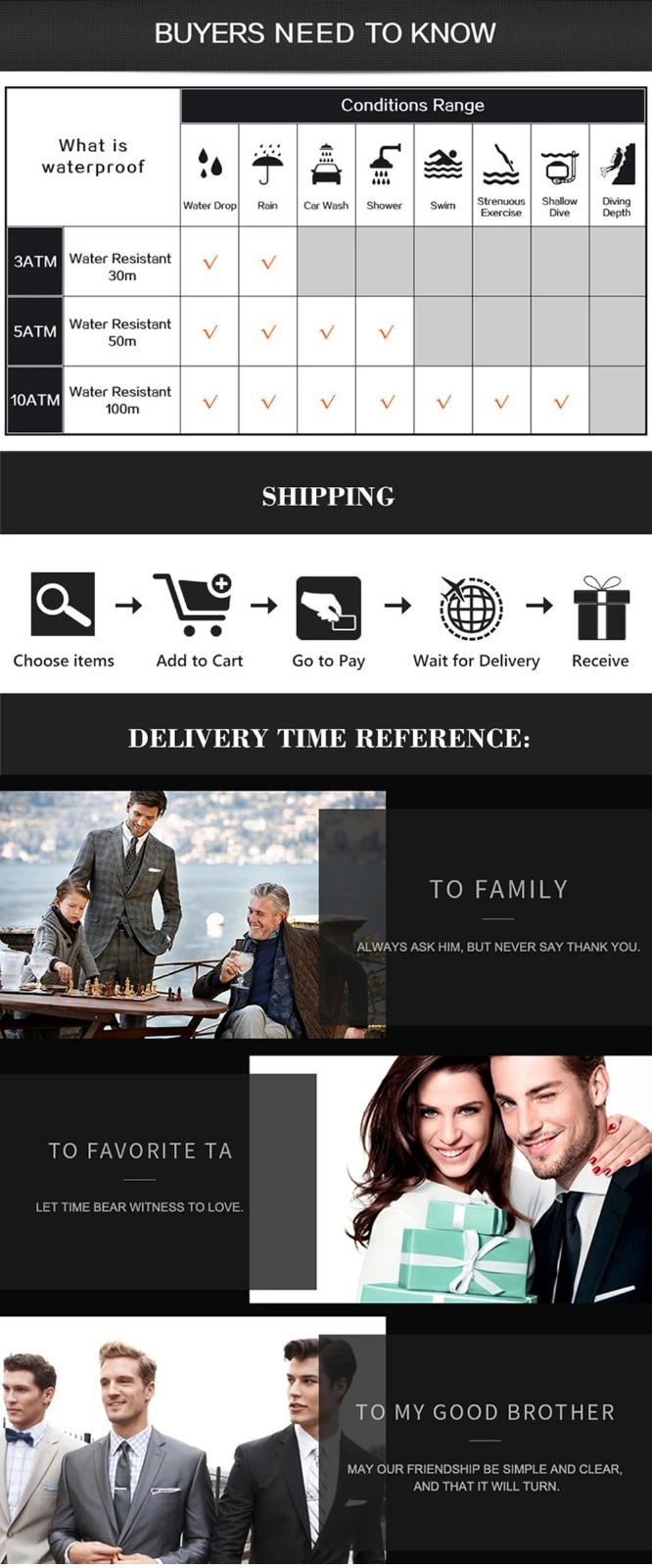 Luxury Men’s Watch Square Stainless Steel Waterproof Luminous Chrono