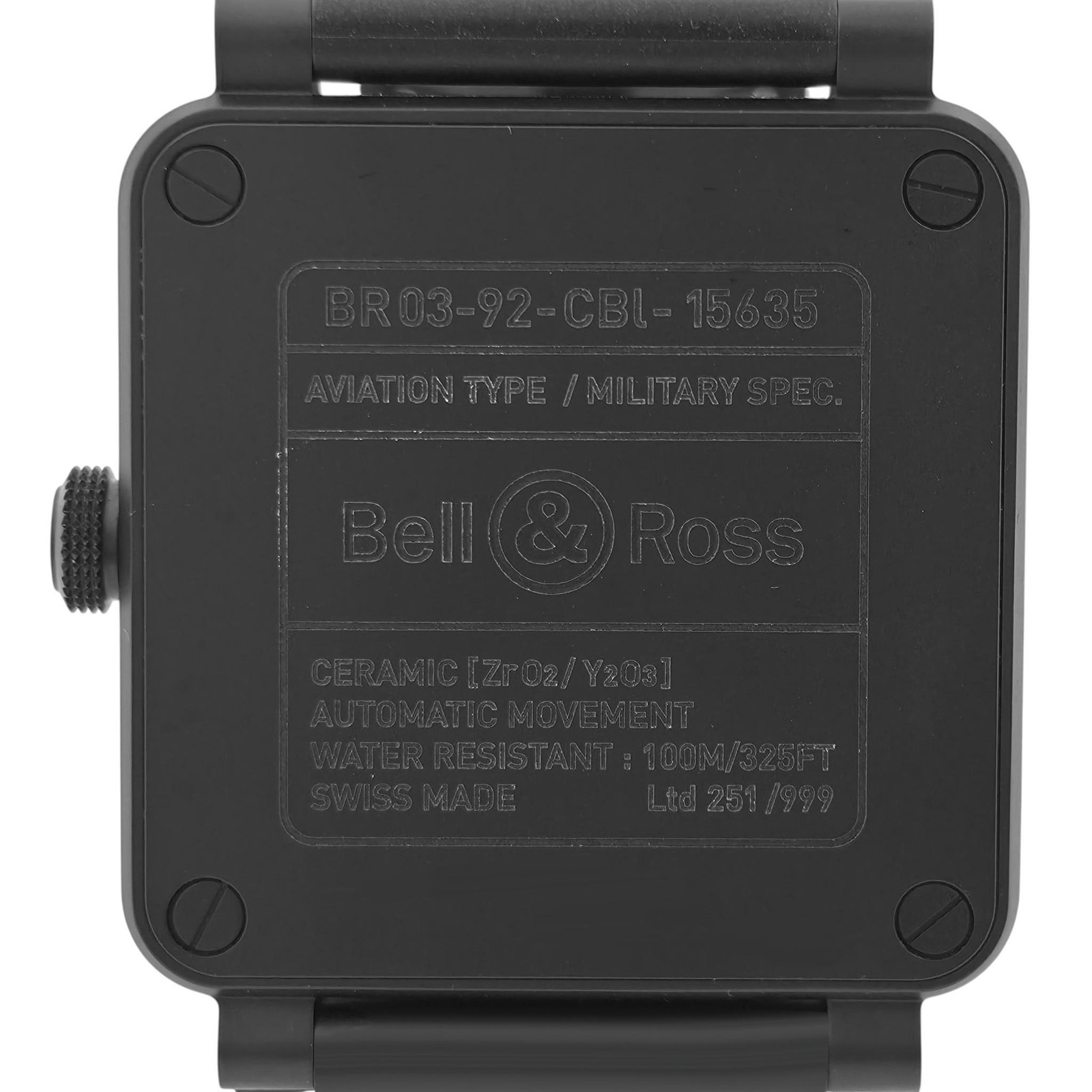 Bell & Ross BI-COMPASS BR 03-92 Date Limited Ed. Ceramic 42MM Men’s Automatic