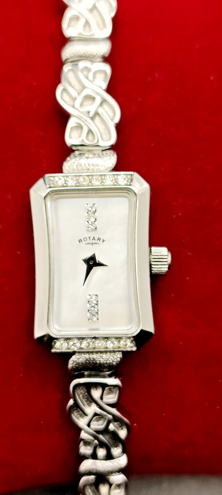 ROTARY Ladies Dainty Stainless Steel Dress Watch & Bracelet Set VGC/Working