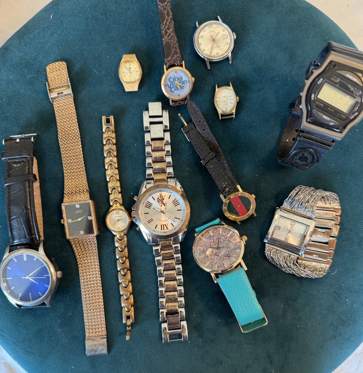 Vintage Watch Lot for Repair Various Brands for Resale (12 Watches) UNTESTED