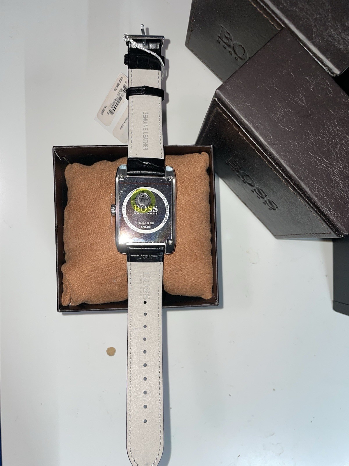 HUGO BOSS Watch 1512890 Ivory Dial/Black Leather Band