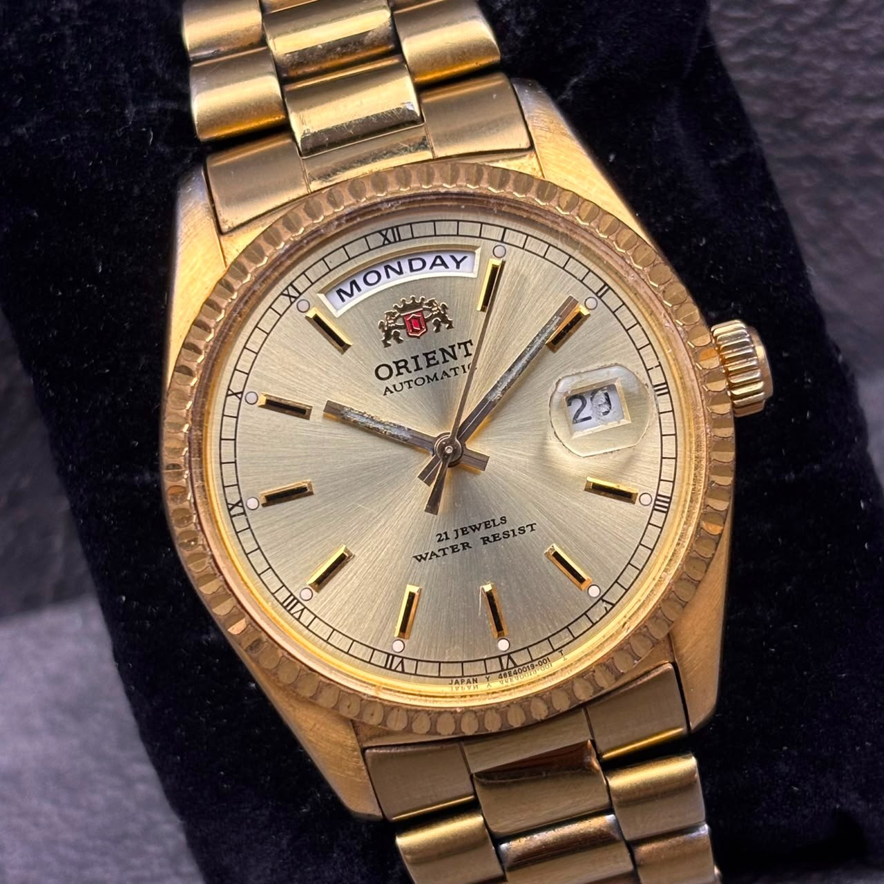Special Listing for jrr_2261 Rare ORIENT President Automatic 46E901-91 Gold