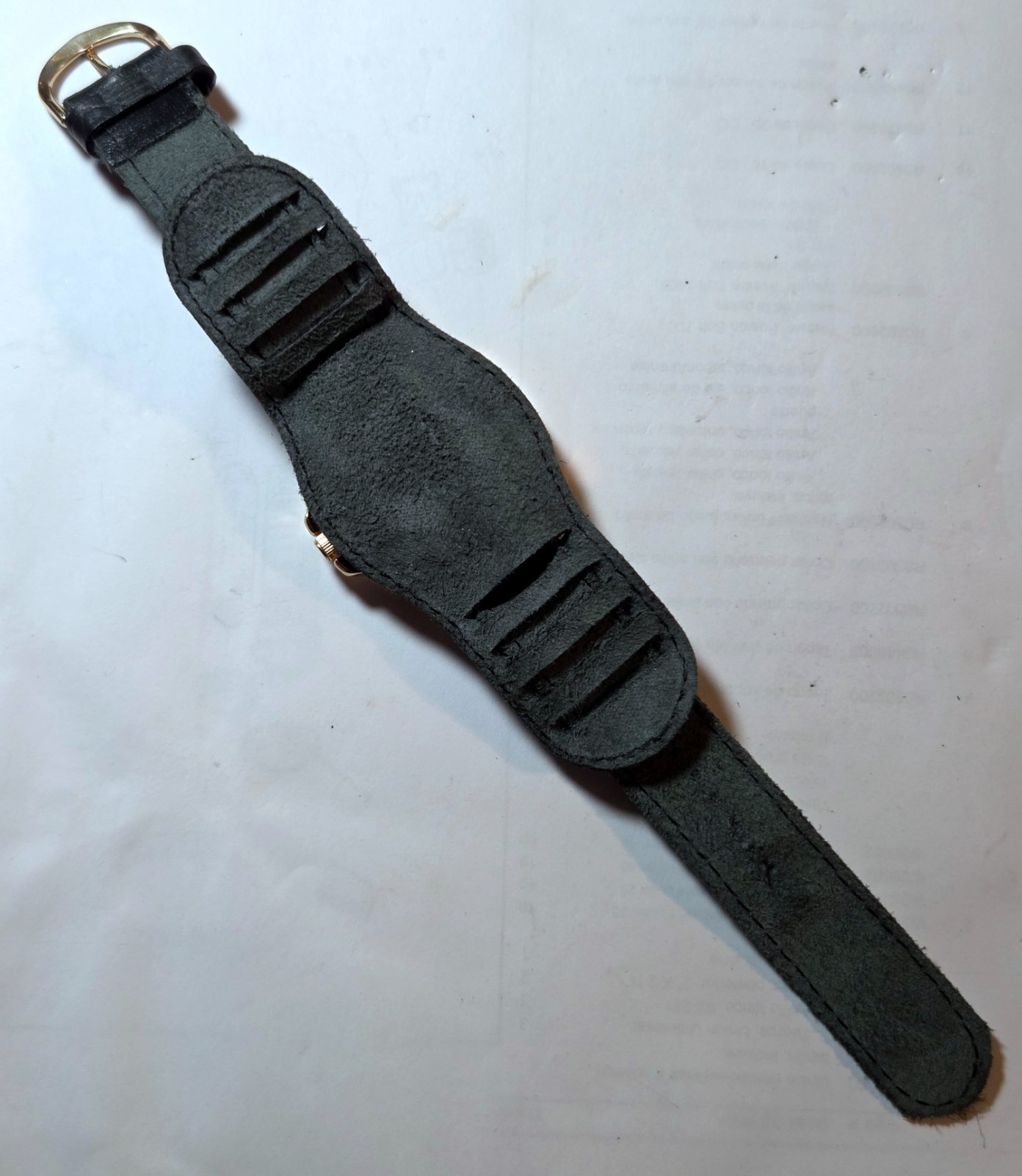 Casio MTP-VD01 Diver Style Fixed Bezel Gold Quartz Black Leather Cuff Watch 43mm
