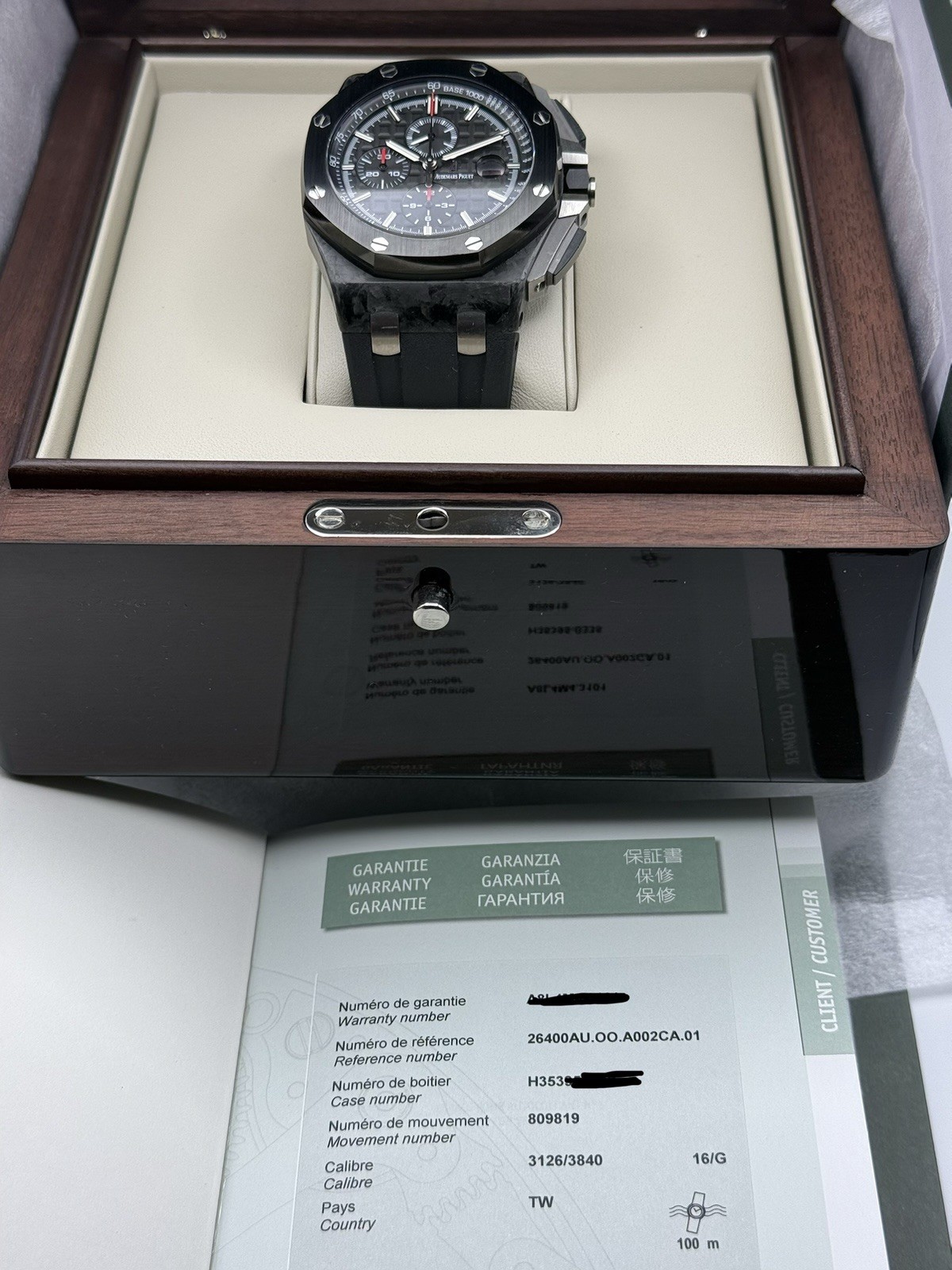 Audemars Piguet Royal Oak Offshore Men’s Black Watch – 26405CE.OO.A002CA.02