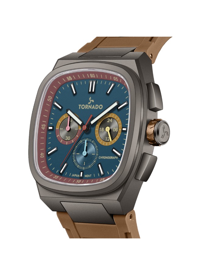Tornado Aristocrate Men’s Chronograph Watch | Blue Dial, 42mm, 100 m (10 ATM)